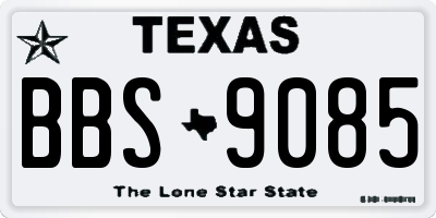 TX license plate BBS9085