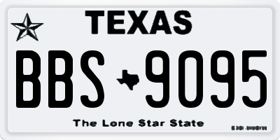 TX license plate BBS9095