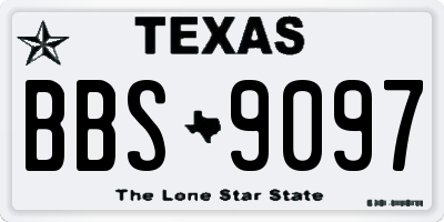 TX license plate BBS9097