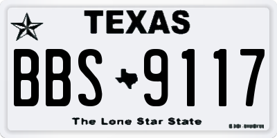 TX license plate BBS9117