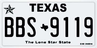 TX license plate BBS9119