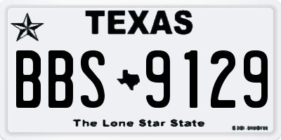TX license plate BBS9129
