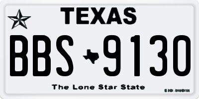 TX license plate BBS9130