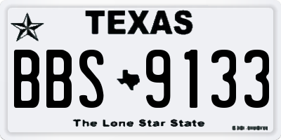 TX license plate BBS9133