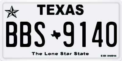 TX license plate BBS9140
