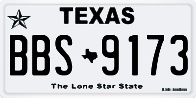 TX license plate BBS9173