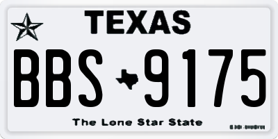 TX license plate BBS9175