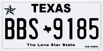 TX license plate BBS9185
