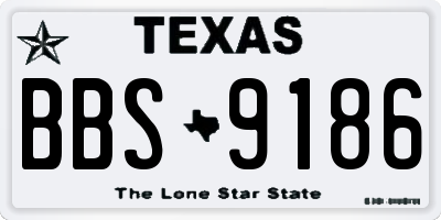 TX license plate BBS9186