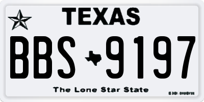 TX license plate BBS9197