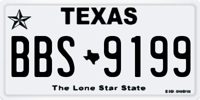 TX license plate BBS9199