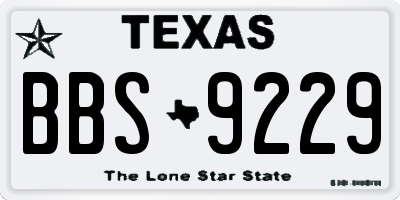 TX license plate BBS9229