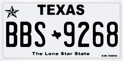 TX license plate BBS9268