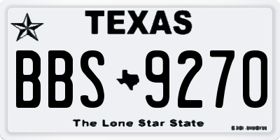 TX license plate BBS9270