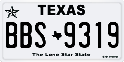TX license plate BBS9319