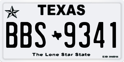 TX license plate BBS9341
