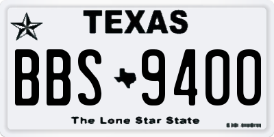 TX license plate BBS9400