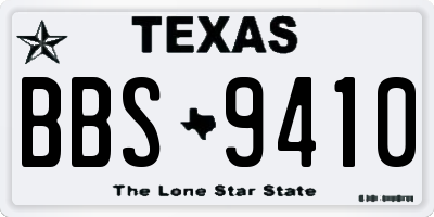 TX license plate BBS9410