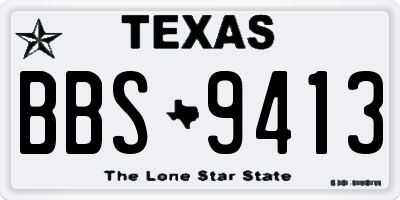 TX license plate BBS9413