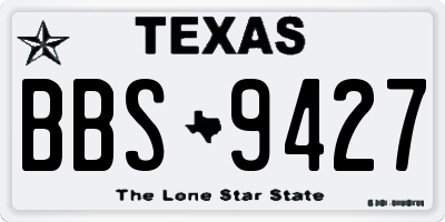 TX license plate BBS9427