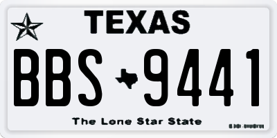 TX license plate BBS9441