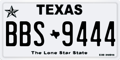 TX license plate BBS9444