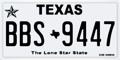 TX license plate BBS9447