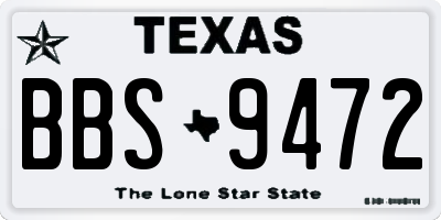 TX license plate BBS9472