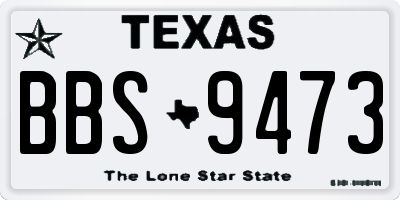TX license plate BBS9473