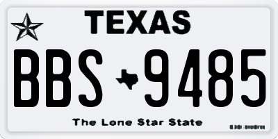 TX license plate BBS9485
