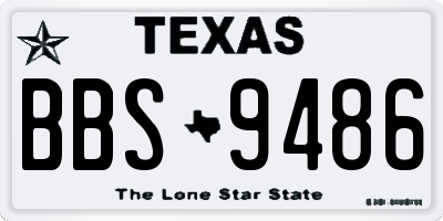 TX license plate BBS9486