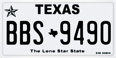 TX license plate BBS9490
