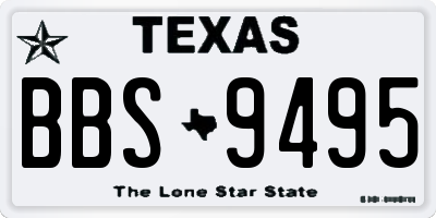 TX license plate BBS9495