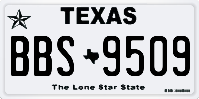 TX license plate BBS9509