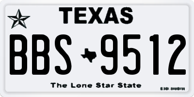 TX license plate BBS9512