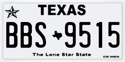 TX license plate BBS9515