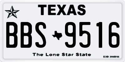 TX license plate BBS9516