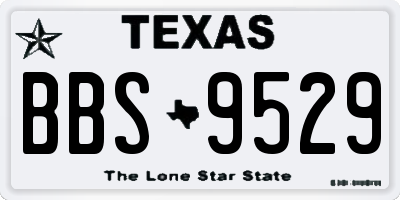 TX license plate BBS9529