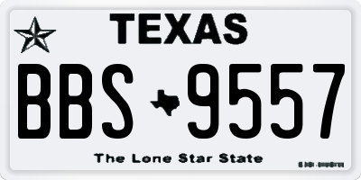 TX license plate BBS9557
