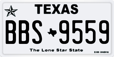 TX license plate BBS9559