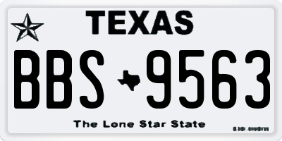 TX license plate BBS9563