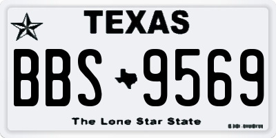 TX license plate BBS9569