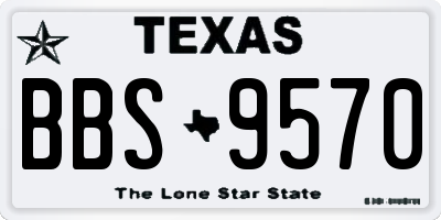 TX license plate BBS9570