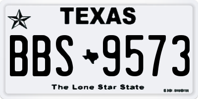 TX license plate BBS9573