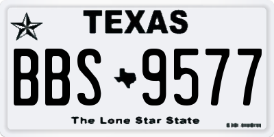 TX license plate BBS9577
