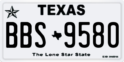 TX license plate BBS9580