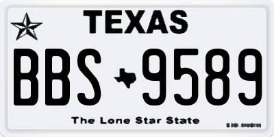 TX license plate BBS9589