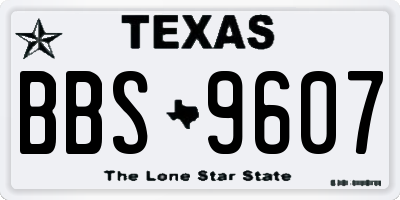 TX license plate BBS9607
