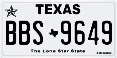 TX license plate BBS9649