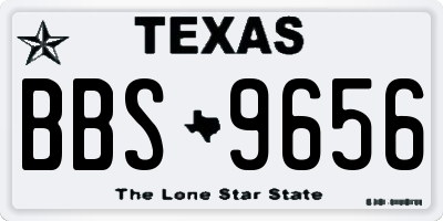 TX license plate BBS9656